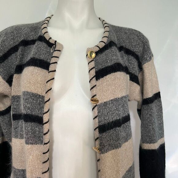 M. j. Carroll vintage silk angora button front cardigan - Picture 4 of 8